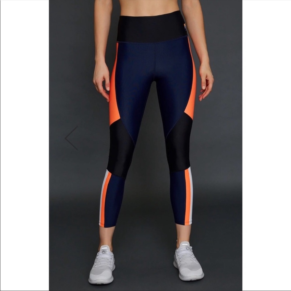 P.E Nation Navy and Orange Leggings